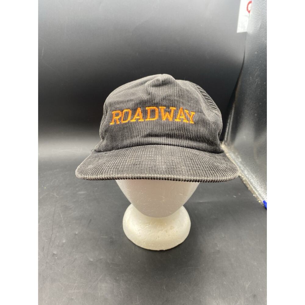 Vintage 80’s Corduroy Roadway Hat With Snap Back/ Jacobson Hat Company -Black